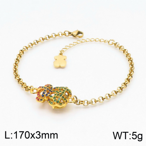 Stainless Steel Tou*s Bracelet SL-116G