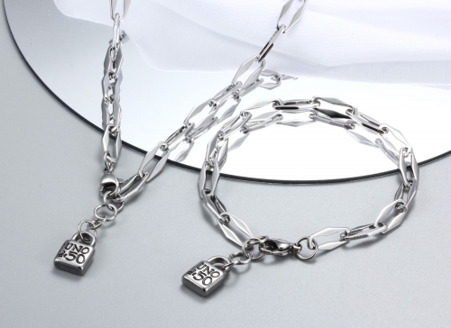 Stainless Steel Uno de 50 Jewelry Set ZH211019-S004