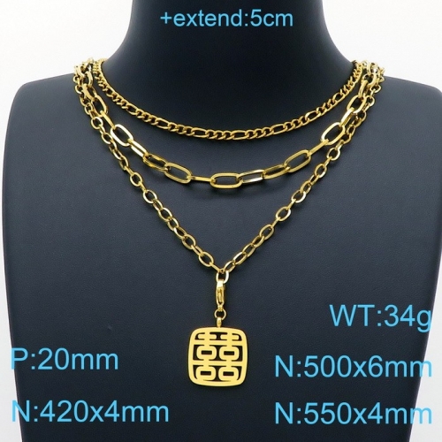 Stainless Steel Necklace KN200458-Z