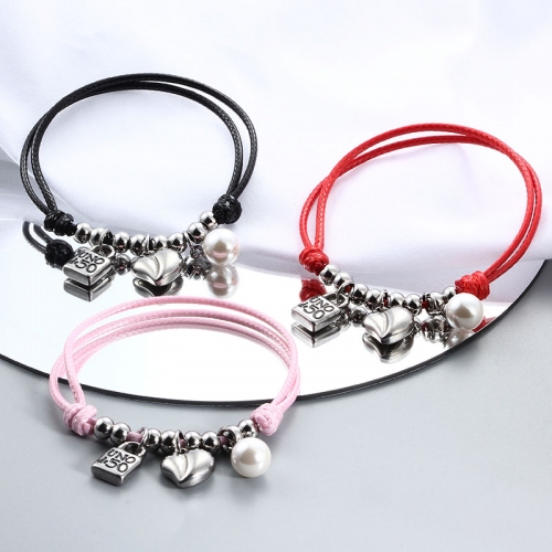 Stainless steel UNO de 50 Bracelet  ZH211026-UNB007 pink