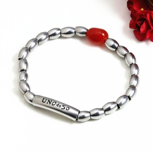 Stainless Steel Uno Bracelet  TUNB0027-S-RE