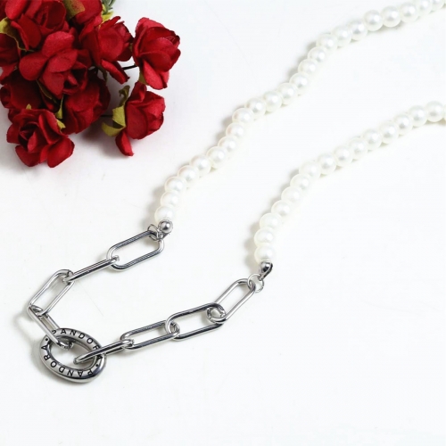 Stainless Steel Pandor*a Necklace TPDN8023-S