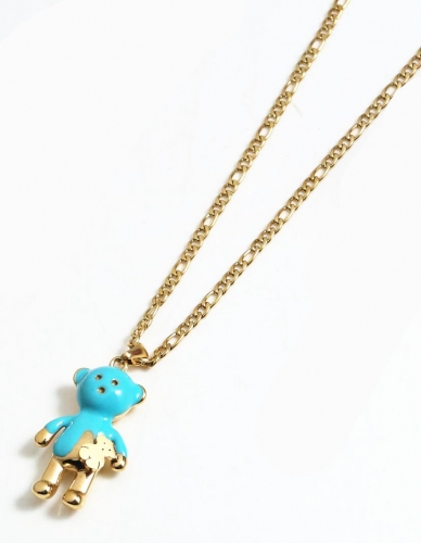 Steel Tou*s Necklace PCN2269-G-BL