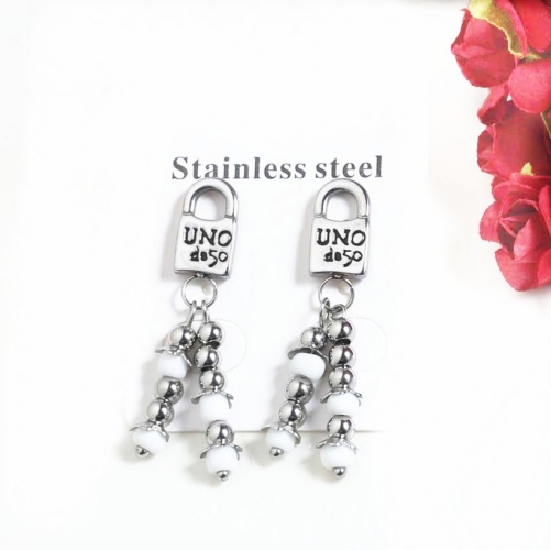 Steel Uno Earring TUNE8012-S-W