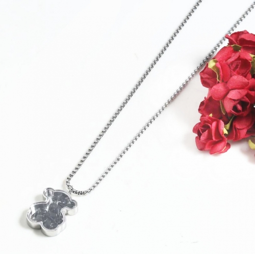 Stainless Steel Tou*s Necklace TPCN8014-S-B