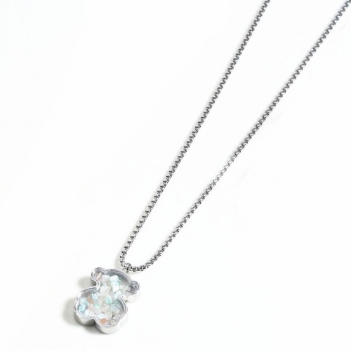 Stainless Steel Tou*s Necklace TPCN8014-S-MU