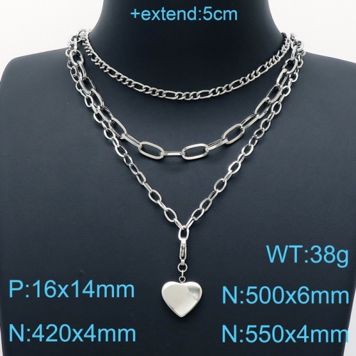 Stainless Steel Necklace KN200457-Z16