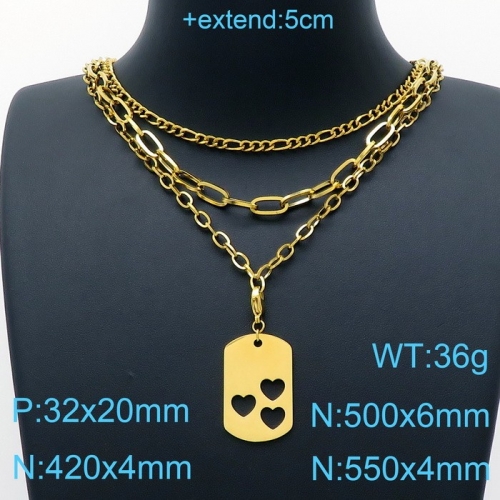 Stainless Steel Necklace KN200464-Z24