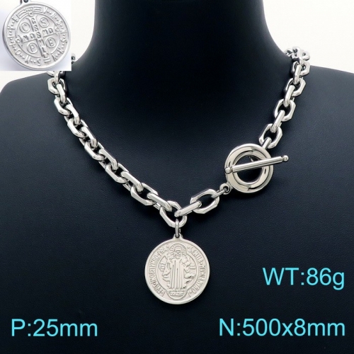 Stainless Steel Necklace KN202635-Z23