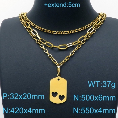 Stainless Steel Necklace KN200463-Z24