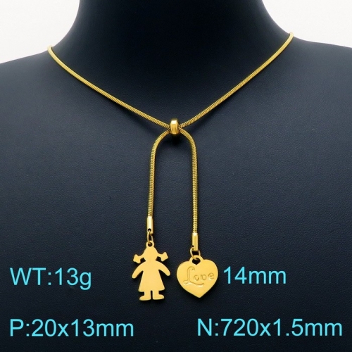 Stainless Steel Necklace KN202594-Z16