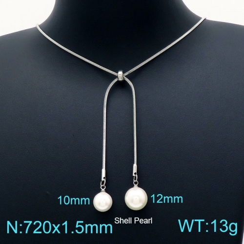 Stainless Steel Necklace KN202583-Z12