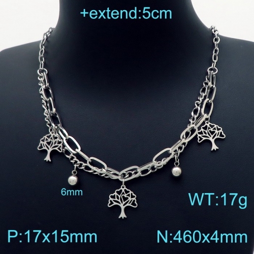 Stainless Steel Necklace KN203253-Z15