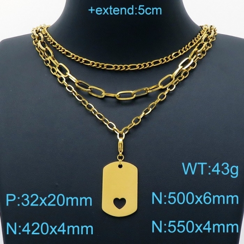 Stainless Steel Necklace KN200462-Z24