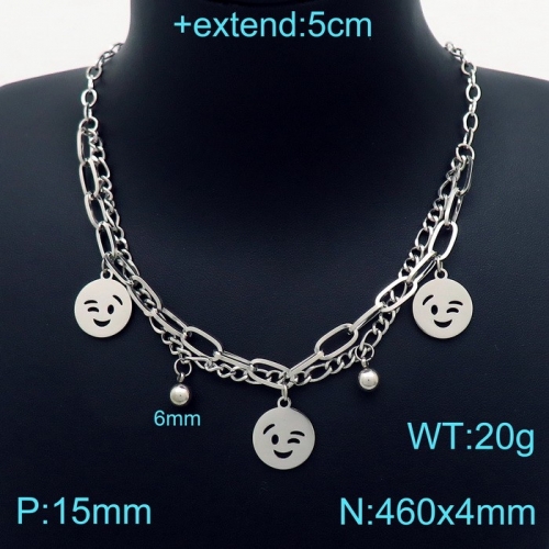 Stainless Steel Necklace KN203250-Z15