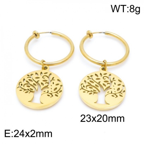 Stainless Steel Earring KE100750-Z12