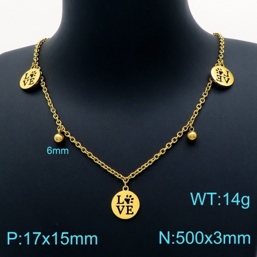 Stainless Steel Necklace KN202616-Z15