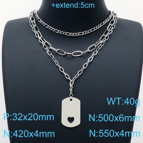 Stainless Steel Necklace KN200453-Z15