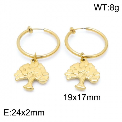 Stainless Steel Earring KE100760-Z12