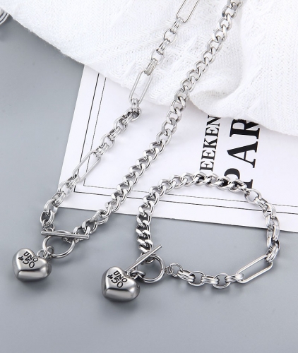 Stainless Steel Uno Jewelry Set UNS002