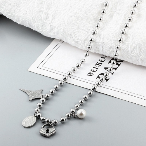 Stainless Steel Uno Necklace  UNN0518 (6)