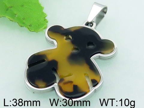 Stainless Steel Tou's Pendant KP42957-K