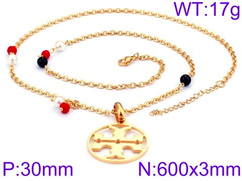 Stainless Steel Tou's Necklace KN33995-K