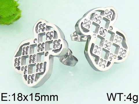 Stainless Steel Tou's Earring KE64304-K