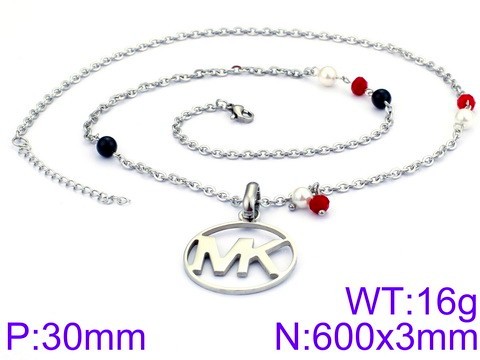 Stainless Steel Tou's Necklace KN33986-K