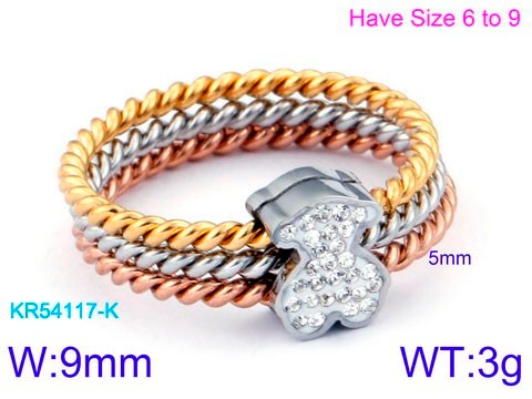 Stainless Steel Tou's Rings KR54117-K