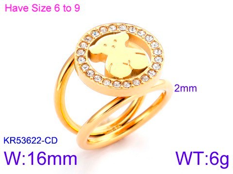 Stainless Steel Tou's Rings KR53622-CD