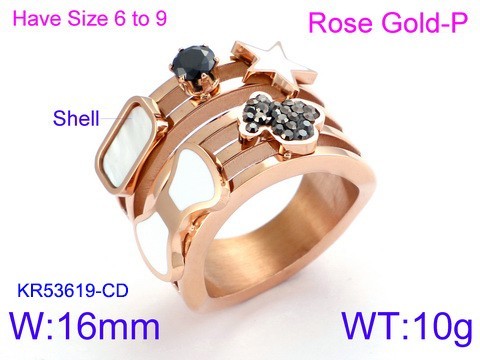 Stainless Steel Tou's Rings KR53619-CD