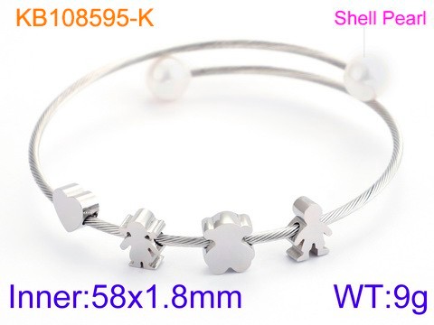 Stainless Steel Tou's Bracelet KB108595-K