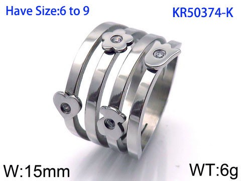 Stainless Steel Tou's Rings KR50374-K