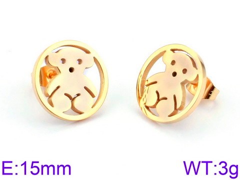 Stainless Steel Tou's Earring KE74821-K