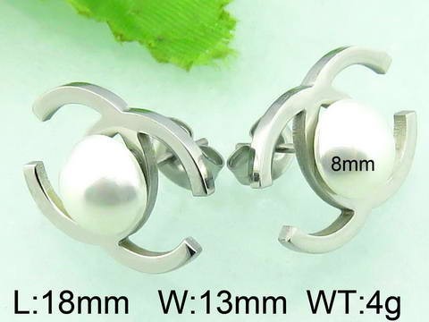 Stainless Steel Tou's Earring KE56273-K