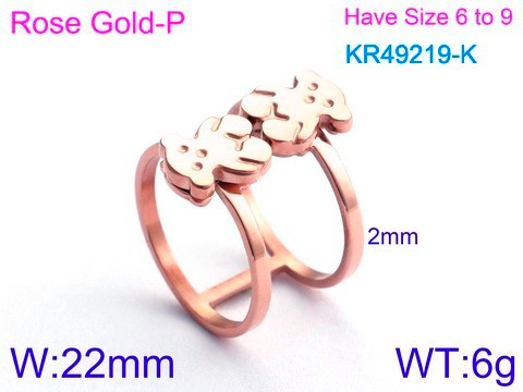 Stainless Steel Tou's Rings KR49219-K