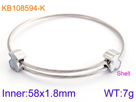 Stainless Steel Tou's Bracelet KB108594-K