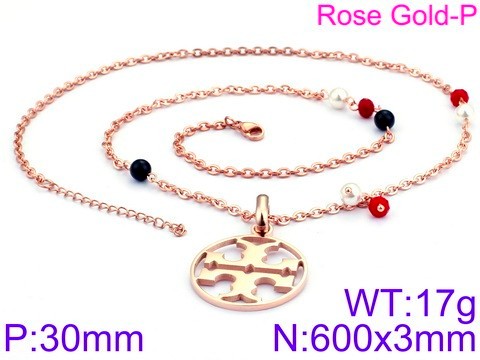 Stainless Steel Tou's Necklace KN33994-K