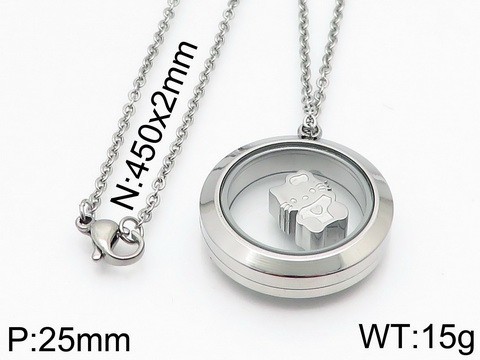 Stainless Steel Tou's Necklace KN85153-KC