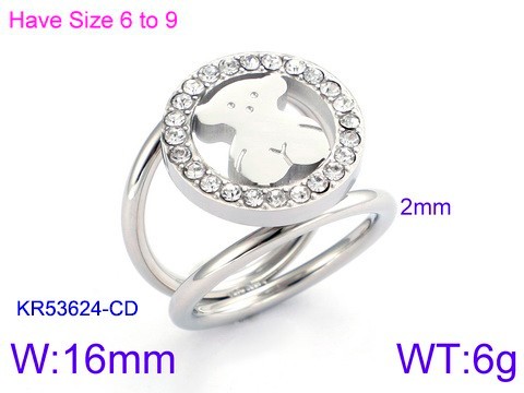 Stainless Steel Tou's Rings KR53624-CD