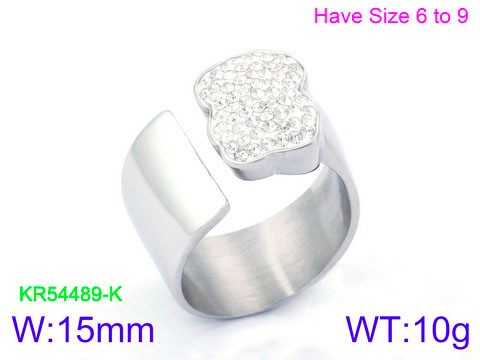 Stainless Steel Tou's Rings KR54489-K