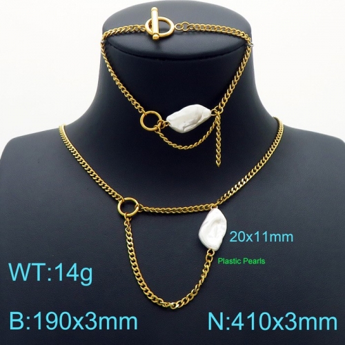 Stainless Steel Jewelry Set KS189779-Z21