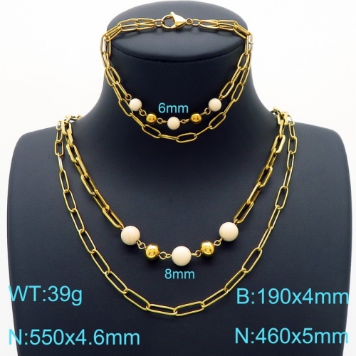 Stainless Steel Jewelry Set KS189789-Z35