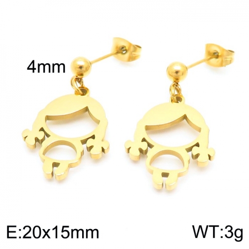 Stainless Steel Earring KE102577-Z10