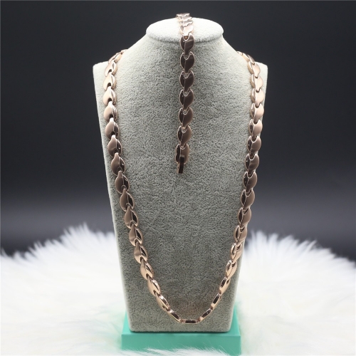316 Stainless Steel Necklace+Bracelet Set 1I7A8012