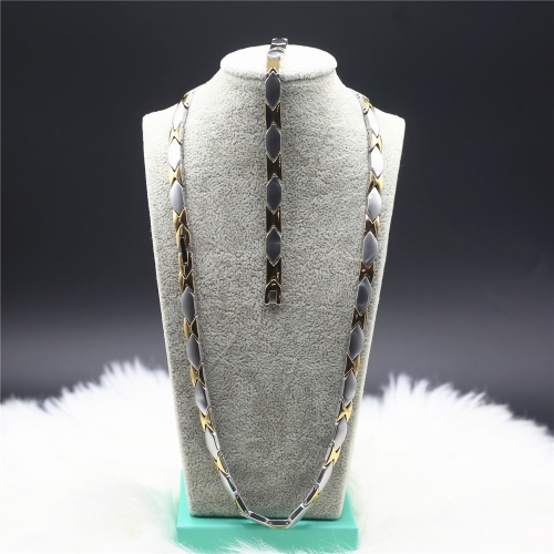 316 Stainless Steel Necklace+Bracelet Set 1I7A7962