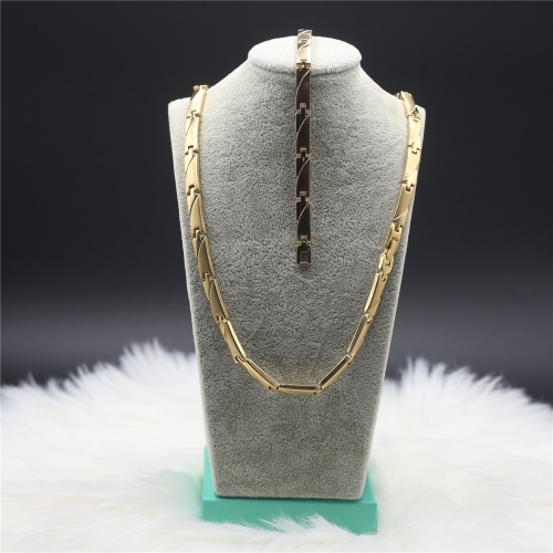 316 Stainless Steel Necklace+Bracelet Set 1I7A7993