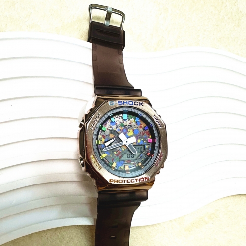 Steel Casi*o Watch GM-2100-15