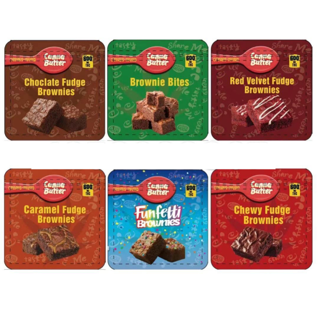 600mg THC Canna Butter Brown Bites Mylar Bag Chocolate Fudge Brownies